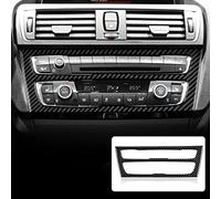 KUNGKIC Fibra de carbono Aire Acondicionado Consola de CD Pegatinas Decorativas de Fibra de Carbono Panel de Control Interior para BMW F20 F21 1 Series Accesorios 2012 2013 2014 2015