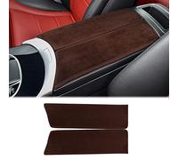 KUNGKIC Franela Coche Apoyabrazos Cojín Consola central Caja de apoyabrazos Esterillas Espacio interior Compatible con Mercedes Benz A C E Clase S GLE GLA W206 W213 Accesorios (marrón, GLC 2015-2021)