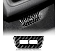 KUNGKIC Marco de enchufe USB de fibra de carbono para el asiento trasero pegatina de coche serie trasera ajuste interior compatible con Volkswagen VW Golf 8 2020 2021 2022 2023 Accesorios Negro