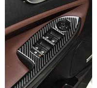 KUNGKIC Para Alfa Romeo Giulietta 940 2010-2021 Fibra de Carbono Panel de Control de Coche Interruptor de Elevación de Cristal de Ventana Consola Cubierta Pegatinas Decorativas Accesorios de Interior