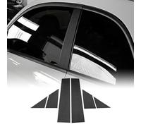 KUNGKIC Para FIAT 500 2008-2023 Abarth 595 595C 695 2012-2023 Fibra de Carbono Auto B Pilar Cubierta de Pilar Ventana Coche Pegatina Decorativa Ventana A B Pilar Pegatinas Accesorios, 6 Piezas