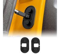 KUNGKIC Para Fiat 500 500c 500e Abarth 595 695 cubierta de gel de sílice cerradura de la puerta del coche cubierta de polvo accesorios piezas interiores accesorios de ajuste regalo 2 piezas (negro)