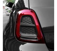 KUNGKIC Para Fiat 500 500C Abarth 595 695 595C 695C 695C 2016-2024 Faro trasero Cubierta decorativa de luz trasera Cubierta para faros traseros Cubierta para faros traseros 2 piezas (Negro)