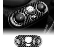 KUNGKIC Para MINI COOPER R50 R53 2001-2006 Fibra de Carbono Auto Transmisión Calentador de Asiento Botón de Ajuste Marco Interior Pegatinas Decorativas Accesorios Regalo (Negro)