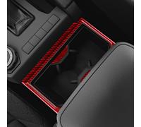 KUNGKIC Para Toyota Tacoma 2024 2025 2026 Fibra de Carbono Coche Consola Central Portavasos Marco Portavasos, Panel Portavasos, Accesorios decorativos para interiores (Rojo)