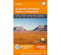 Kungsleden: Kebnekaise, Abisko & Riksgransen (Mountain map detailed scale)
