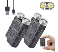 KunHe Paquete de 2 mini linternas LED de 1000 lúmenes, recargables por USB-C, con imán, linterna compacta EDC para camping, trabajo de emergencia