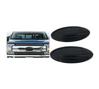 KUNIO 1 Pieza Bandera Americana Parrilla Delantera Trasera Insignia del portón Trasero Compatible con Ford F150 F250 F350 Edge Ranger Explorer Insignia Pegatina para Nombre Insignia 23 cm Negro