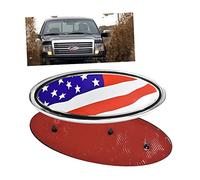 KUNIO 22 cm x 9 cm Bandera Americana Parrilla Delantera Trasera Insignia del portón Trasero Compatible con Ford F150 F250 F350 Explorer Edge Ranger Insignia Pegatina para Nombre Insignia 1 Pieza