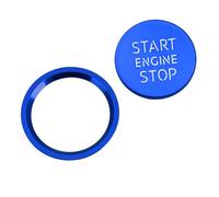 KUNIO Auto Startknopf Aufkleber compatible con Audi A4 A6 A5 Q5 A7 Q7 Auto Startknopf Abdeckung Zündung Schalter Aufkleber Start Taste Trimm Dekoration Auto Startknopf Dekorring 2PCS Blau