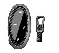 KUNIO Funda de llave para Hyundai Ioniq 6 KONA Azera Santa Fe Hybrid Elantra Tucson Sonata 2023 2024 2025 Carcasa Metal Llave Coche Protección Llavero Regalo 5/7 Teclas B Negro