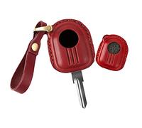 KUNIO Funda de piel para llave de moto Peugeot Django 150, color rojo