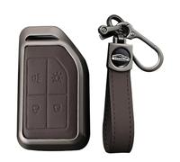 KUNIO Funda para llave compatible con CARGO 555 Camión FH16 FM FH EVRO 6 Truck Aleación de Zinc Funda Llavero Funda para Llave Protector, A Braun 4 Botones