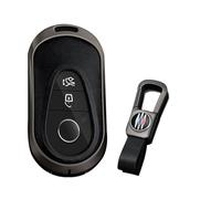 KUNIO Funda para Llave Compatible con Mercedes Benz Clase C W206 Clase S W223 C200 GLC 2023 2022 2021 2020 Keyless Key Protector Metal Key Cover Llavero B Negro