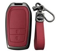 KUNIO Funda para llave compatible con Toyota Yaris Cross Yaris Hybrid Rav4 Aygo GR 2020 2021 2022 2023 Protección de Llave Aleación de Zinc Llavero Llavero 2 Botones Rojo