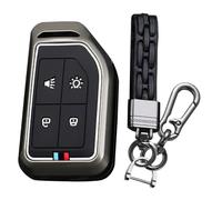 KUNIO Funda para llave de camión compatible con Volvo CARGO 555 Camión FH16 FM FH EVRO 6 Truck Carcasa de Metal Carcasa para Llave Llavero, 4 Teclas Negro