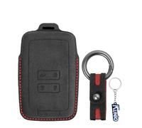 KUNIO Funda para llave de coche compatible con Renault Clio Sandero Captur Duster Jogger Austral Megane Scenic Espace llavero 4 teclas carcasa llavero negro