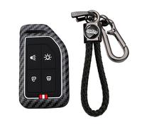 KUNIO Funda para llave de coche, compatible con Volvo FH16 FM FH Cargo 555 Euro 6 Camión Van Semi Auto Llavero Metal 4 Botones Llavero Caja de llaves B Rojo