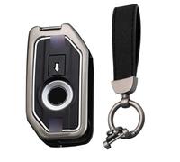 KUNIO Funda para llave de motocicleta compatible con BMW R1250R S1000R GS 1250 900xr R1250 RT F900R GS 1200 ADV F750GS F850GS K1600GT carcasa de metal llavero, B negro Motorrad Passt