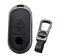 KUNIO Funda para llave sin llave compatible con Mercedes Benz Clase C W206 Clase S W223 C200 GLC 2023 2022 2021 2020 Funda para llave de aleación de zinc Llavero, B negro 3 Botones