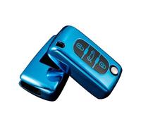 KUNIO Funda Protectora para Llave de Coche Compatible con Peugeot 207 307 407 308 607 3008 5008 para Citroen C3 C4 Picasso Berlingo DS3 Funda para Llave de TPU 3 Botones Azul D