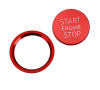 KUNIO Pegatina para botón de arranque para Audi A4 A6 A5 Q5 A7 Q7 Auto Startknopf Cover Encendido Interruptor Pegatinas Start Taste Trimm Decor Auto Startknopf Dekoring Decoration 2PCS Rojo