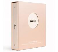 Kunitsa Co. Carpeta de recetas - Organizador de recetas de cocina con fundas protectoras - Soporte de recetas para almacenamiento de cocina, capuchino