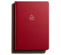 KUNITSA CO. Cuaderno de recetas, regalo de recuerdo. Libro de recetas en blanco de tapa dura para escribir en tus propias recetas, con indicaciones de diario sobre el chef. 100 recetas (rojo)