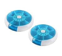 KunLS Pastillero Grande Pastillero Semanal 1 Toma Pastillero Semanal，Pastillero Portátil Viaje Resistente Al Agua,Organizador Pastillas con 7 Compartimentos para 2PCS,One Size