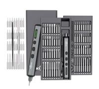 KUNLUN 68 en 1 Destornilladores Eléctricos, Juego de Destornilladores de Precisión Electrico con 64 Puntas de Precisión Magnéticas，5 Velocidades de Par de Giro y LED para Phone, Ordenador, Relojes