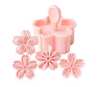 KunmniZ Mooncake Mold - Moldes para galletas (5 unidades), diseño de flor de cerezo