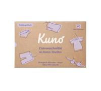 Kuno Detergente de color a rayas, tiras de lavado sostenibles, hojas de lavado, fácil almacenamiento, 100 % vegano y óptimo para viajes y vacaciones, Eco (detergente de color, 60 unidades (1 unidad)