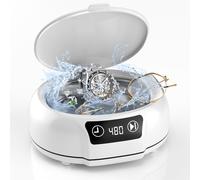 Kunphy Dispositivo de limpieza por ultrasonidos, 48000 Hz, dispositivo de limpieza de gafas, 700 ml, limpiador ultrasónico con temporizador digital, limpiador ultrasónico para gafas, joyas, férulas