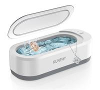 KUNPHY Limpiador Ultrasónico Multiusos 400ml 48KHz, Aparato de Limpieza por Ultrasonidos para Gafas, Joyas, Relojes, Alineadores Dentales, Prótesis Dentales y Lentillas
