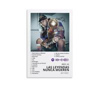 KUNRUI Anuel AA Las Leyendas Nunca MuerenArt Álbum de arte para pared Art Deco Hip-hop, álbum de música, pintura al óleo, lienzo decorativo, 30 x 45 cm, estilo sin marco, 14