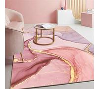 Kunsen Alfombra Habitacion Bebe Rosa Salón de alfombras Rosa patrón de Playa Abstracto Alfombra Suave Estilo Lindo Alfombra De Juegos Niños Los 40X60CM Alfombras Bebes Gateo 1ft 3.7''X1ft 11.6''