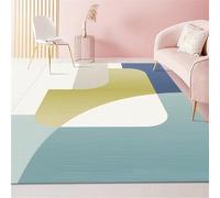 Kunsen Alfombra Salon Grande Rug Alfombra Salón Azul Motivos Geométricos Abstractos Alfombra Dormitorio Antiácaros 180X280Cm Alfombras Comedor Azul
