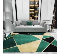Kunsen Alfombras De Pasillo Decoracion despacho Verde Un Moderno patrón geométrico Lavable para la Sala Estar y el Dormitorio los Adolescentes 60x90CM