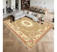 Kunsen Alfombras Salon Lavable 50x80cm,Persa Retro,Fácil de Limpiar para Habitacion Matrimonio,Terraza,Vestidor Marrón