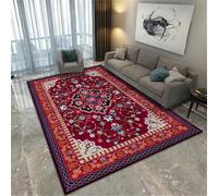 Kunsen Cosas para El Baño Alfombra pasillera Arancione-Rosso Sala de Estar con Estampado Floral Amarillo Lujo Que Nunca se decolora 60x90CM Cuarto