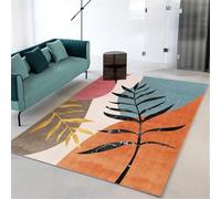 Kunsen Habitación Juvenil Alfombra 130x200cm,Naranja Rectángulo de impresión Vegetal Moderna Lavable para Habitacion Infantil,Vestidor,Quarto Criança