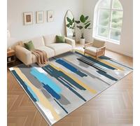 Kunsen Tapete Quarto Criança Cuidado Facil 200x300cm, Azul Grisáceo Patrones de Rayas abstractas para pasillos Sala Estar