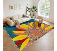 Kunsen Tapete Quarto Criança Elegante 80x160cm, Azul Patrones Florales Modernos de Gran tamaño Color Amarillo y Rojo para dormitorios Sala Estar