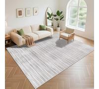 Kunsen Tapete Quarto Criança Lavable Lavadora 120x160cm, Gris Patrones de Rayas Modernos para dormitorios niños en la Sala Estar