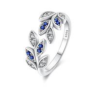 KUNSIR 925 anillos de plata de ley para mujeres Zirconia cúbde color anillos de declaración apilables para mujeres