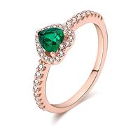 KUNSIR 925 anillos de plata de ley para mujeres Zirconia cúbde color anillos de declaración apilables para mujeres R1
