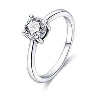 KUNSIR 925 anillos de plata de ley para mujeres Zirconia cúbde color anillos de declaración apilables para mujeres R1