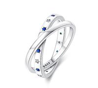 KUNSIR 925 anillos de plata de ley para mujeres Zirconia cúbde color anillos de declaración apilables para mujeres