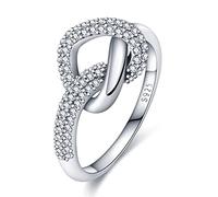 KUNSIR 925 anillos de plata de ley para mujeres Zirconia cúbde color anillos de declaración apilables para mujeres R1