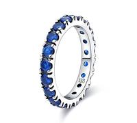 KUNSIR 925 anillos de plata de ley para mujeres Zirconia cúbde color anillos de declaración apilables para mujeres R1